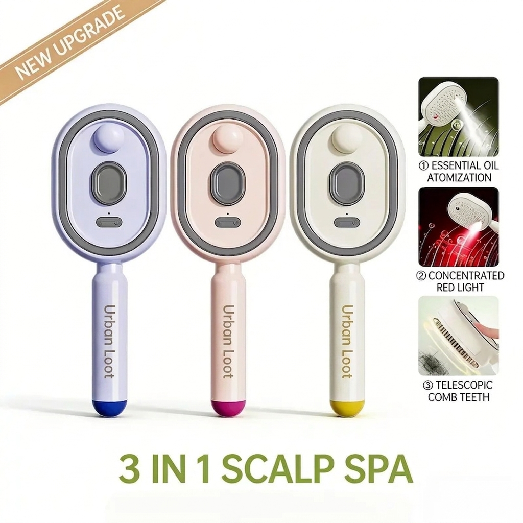 MistAura Pro Electric Scalp Massage Hair Brush