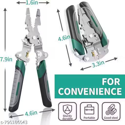 10 in 1 Multifunctional Wire Stripper, Cutter Crimping Tool ( Pack Of 2 )