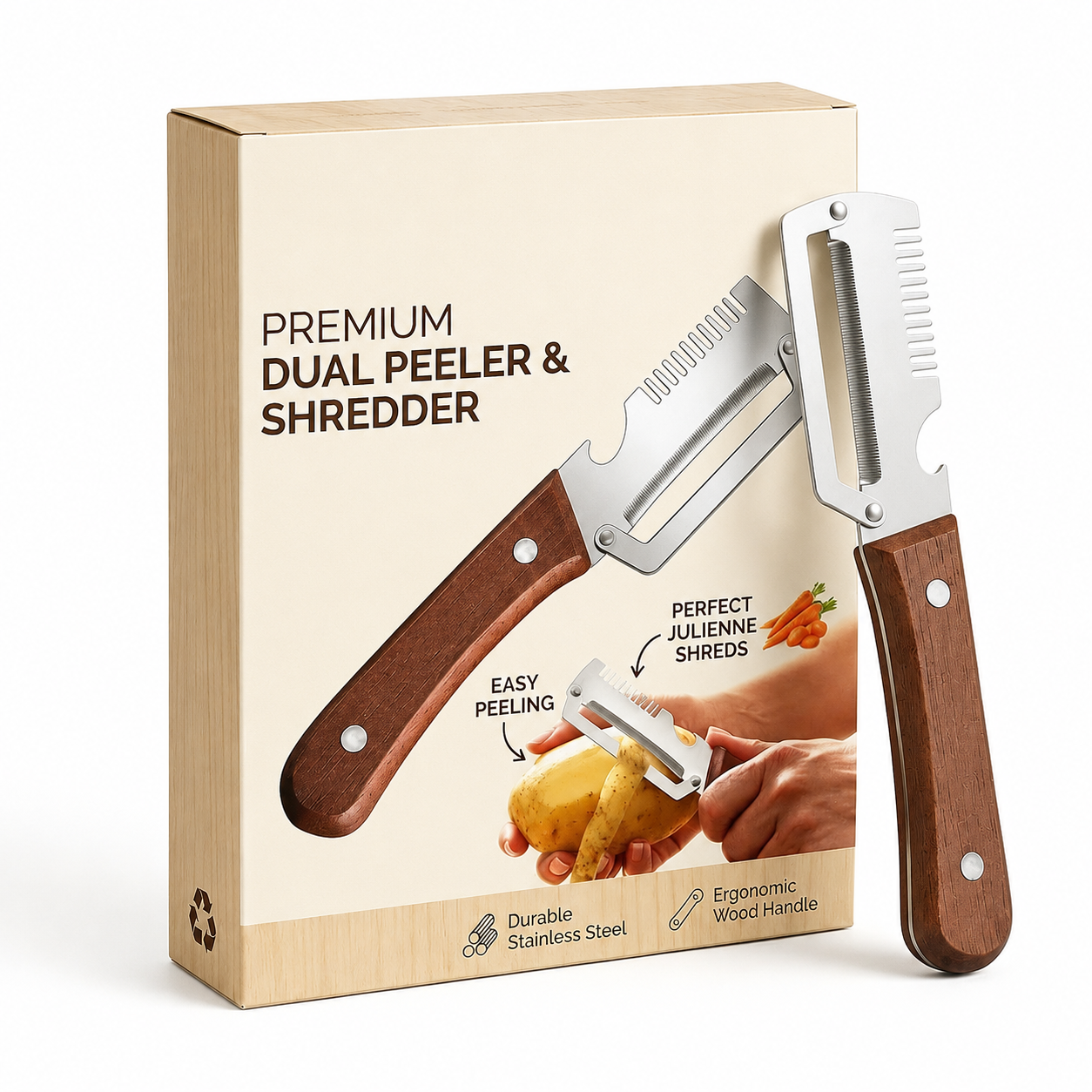 3 in 1 Multifunctional Vegetable Peeler( Pack of 2 )