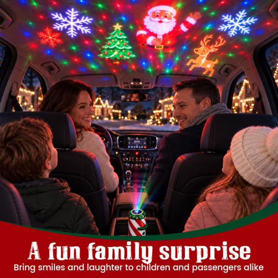 5-in-1 USB Car Projector Lamp