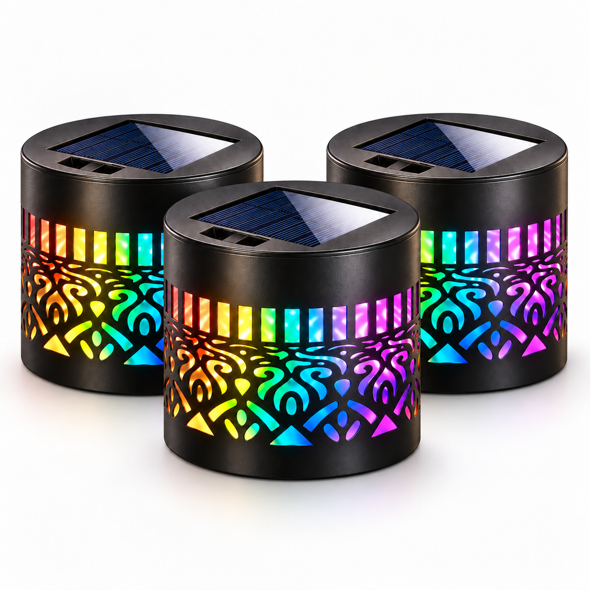 LED Mandala Ambient Solar Fence Light  (Pack of 4 )