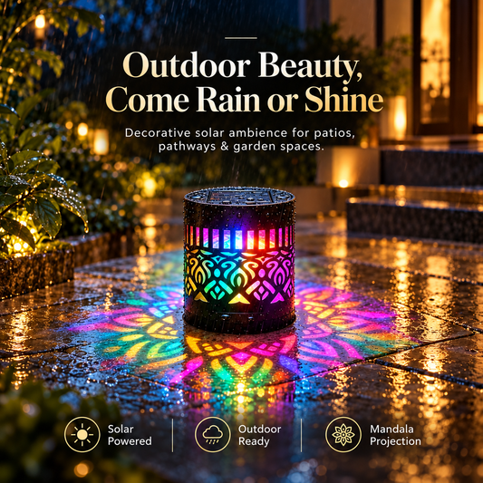 LED Mandala Ambient Solar Fence Light  (Pack of 4 )