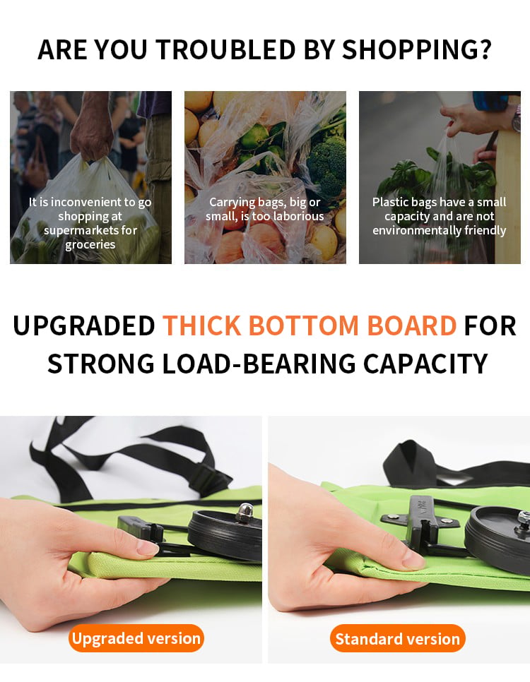 EcoFriendly Foldable Shopping Bag with Wheels