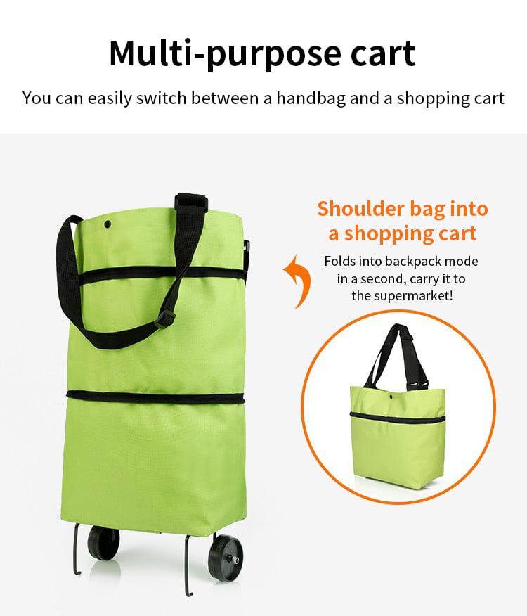 EcoFriendly Foldable Shopping Bag with Wheels